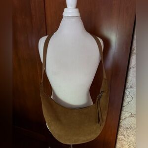 ⚜️ RAG & BONE RISER CROSSBODY BAG - GOLDEN BROWN SUEDE NWT $450 NEVER USED ⚜️